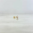 Piercing Tornillo 0.35gr / 0.7cm / 5mm Circon Blanco Oro Amarillo (Joya)
