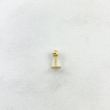 Piercing Aro Plano Tornillo 0.3gr / 0.7cm / 3mm Oro Amarillo (Joya)