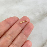 Piercing Aro Plano Tornillo 0.35gr / 0.7cm / 5mm Oro Amarillo (Joya) ©