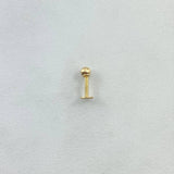 Piercing Aro Plano Tornillo 0.35gr / 0.7cm / 5mm Oro Amarillo (Joya) ©