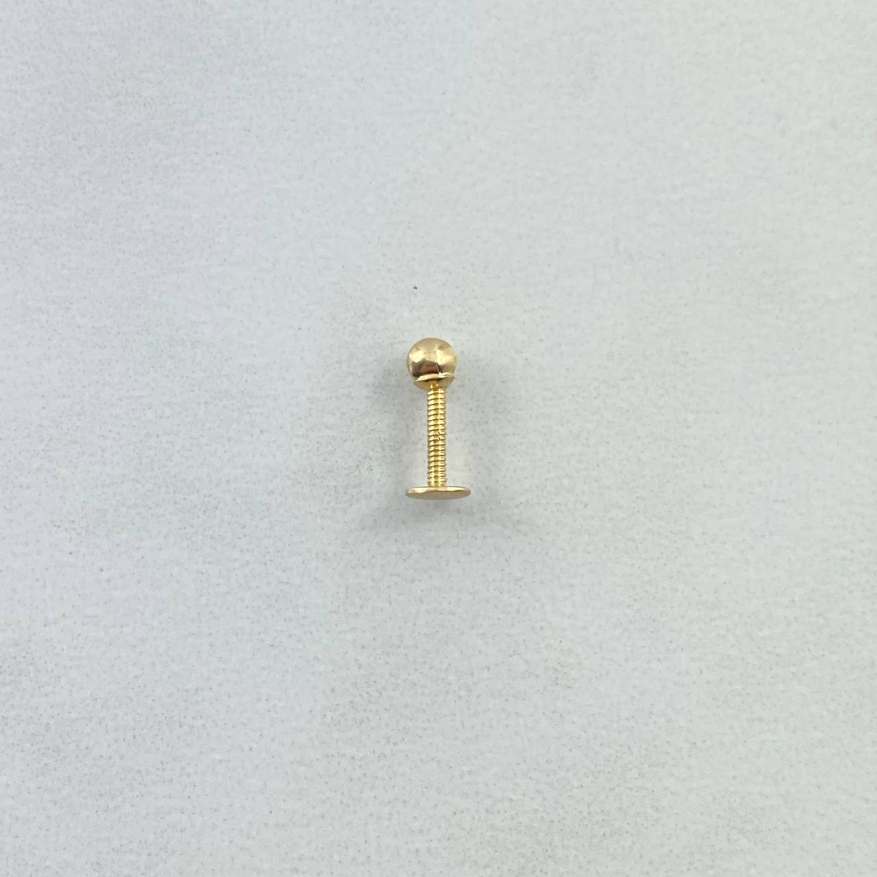 Piercing Aro Plano Tornillo 0.35gr / 0.7cm / 3mm Oro Amarillo (Joya)