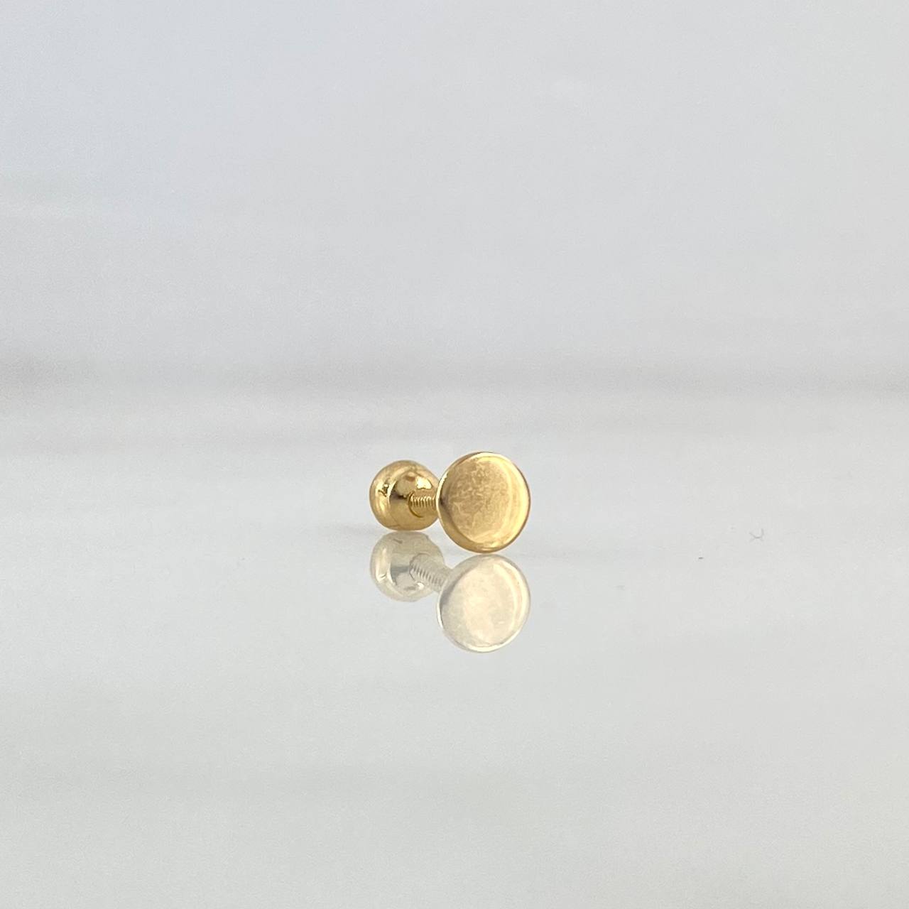 Piercing Aro Plano Tornillo 0.35gr / 0.7cm / 5mm Oro Amarillo (Joya) ©