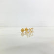 Topos Cuatro Garras Cuadrado 0.9gr / 5mm Circon Blanco Oro Amarillo (Joya)