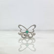 Anillo Mariposa T7 Esmeralda 9pts Plata 925 (Joya)