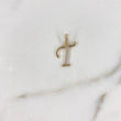 Dije Letra T 0.75gr / 2cm / Circones Blancos Oro Amarillo $