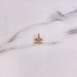 Dije Ola Cruzada 0.45gr / 1.4cm / Circones Blancos Oro Amarillo