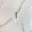 Dije Letra I 0.5gr / 2cm / Circones Blancos Oro Amarillo $