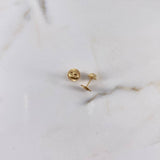 Topos Calabrote Circulo 0.6gr / Diamantados Oro Amarillo &