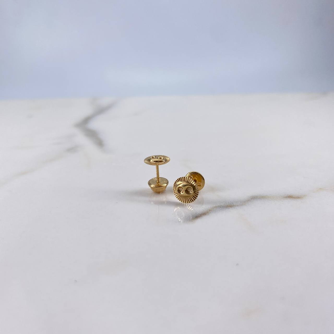 Topos Calabrote Circulo 0.6gr / Diamantados Oro Amarillo &
