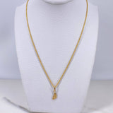 Cadena Lazo 0.95gr / 50cm + Dije Huella 0.30gr / 1.5cm Oro Amarillo (Oferta) $