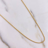 Cadena Lazo 0.90gr / 50cm + Dije Oso 0.65gr / 1.5cm Oro Amarillo (Oferta) $