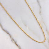 Cadena Lazo 1.10gr / 60cm + Dije Dólar 0.55gr / 2cm Oro Amarillo (Oferta) $