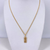 Cadena Lazo 1.10gr / 60cm + Dije Dólar 0.55gr / 2cm Oro Amarillo (Oferta) $