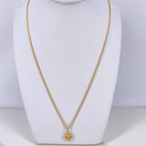 Cadena Lazo 0.95gr / 50cm + Dije Corazon 0.35gr / 1.5cm Oro Amarillo (Oferta) &