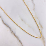 Cadena Lazo 1.10gr / 60cm + Dije Divino Niño 0.25gr / 1.2cm Oro Amarillo (Oferta) $