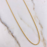 Cadena Lazo 0.90gr / 50cm + Dije Cruz 0.45gr / 2cm Oro Amarillo (Oferta) $