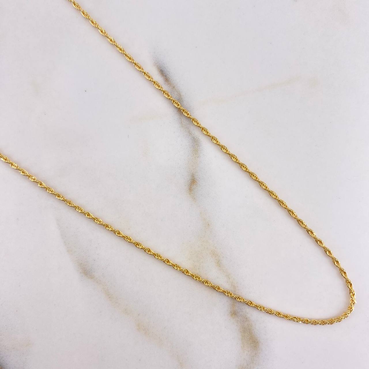 Cadena Lazo 1.10gr / 60cm + Dije Calabrote Circones Blancos Oro Rosa 0.55gr / 1.5cm Oro Amarillo (Oferta) &