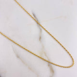 Cadena Lazo 1.10gr / 60cm + Dije Calabrote Circones Blancos Oro Rosa 0.55gr / 1.5cm Oro Amarillo (Oferta) &