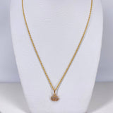 Cadena Lazo 1.10gr / 60cm + Dije Calabrote Circones Blancos Oro Rosa 0.55gr / 1.5cm Oro Amarillo (Oferta) &