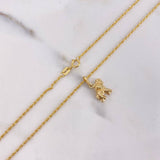 Cadena Lazo 0.95gr / 50cm + Dije Elefante 0.55gr / 1.5cm Oro Amarillo (Oferta) &