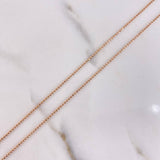 Cadena Militar 3.40gr / 60cm + Dije Abeja 0.50gr / 1.5cm Oro Rosa (Oferta) &