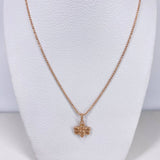 Cadena Militar 3.40gr / 60cm + Dije Abeja 0.50gr / 1.5cm Oro Rosa (Oferta) &