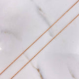 Cadena Militar 3.35gr / 60cm + Dije Avion 0.45gr / 2cm Oro Rosa (Oferta) &