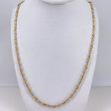 Cadena Rustica 15.5gr / 45cm / 2mm Liso Dos Oros Amarillo Blanco $