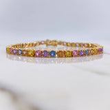 Pulso Tenis 13.1gr / 20.5cm / Circones Colores Oro Amarillo $