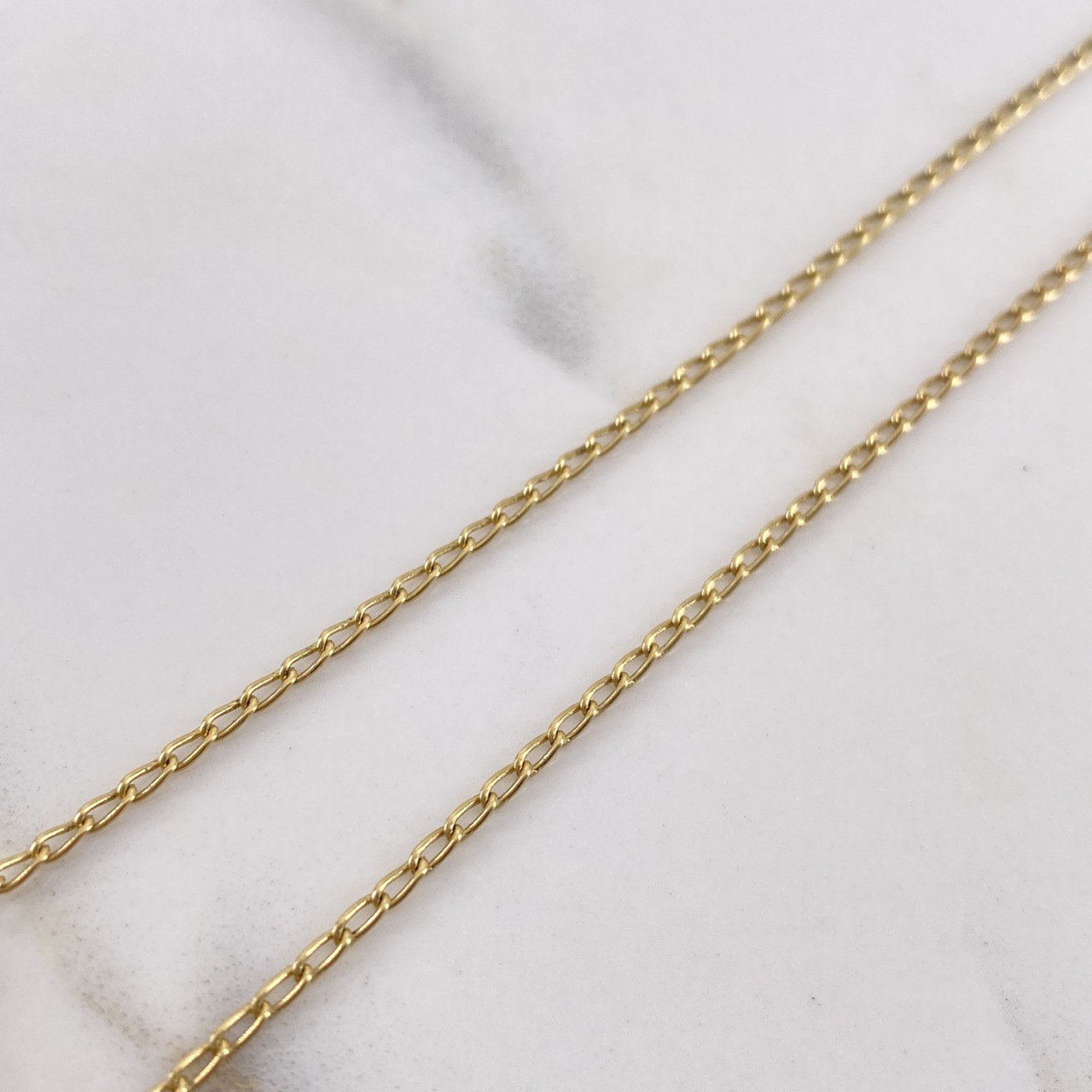 Cadena Espiga 5.8gr / 45cm / 3mm-7mm Bolas Diamantadas Oro Amarillo $