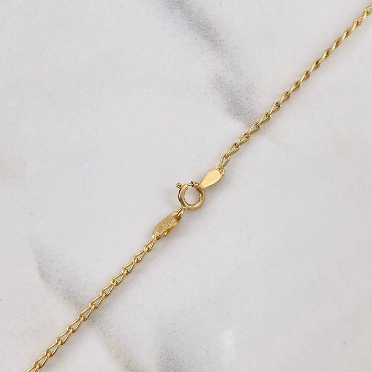 Cadena Espiga 5.8gr / 45cm / 3mm-7mm Bolas Diamantadas Oro Amarillo $