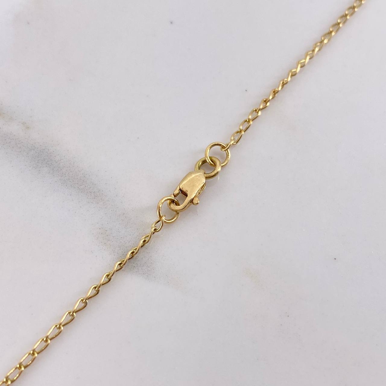 Cadena Tipo Denario Virgen de Guadalupe 5.5gr / 45cm / 2.5mm Balines Diamantados Oro Amarillo $