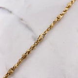 Cadena Rustica Maciza Espiga 37.5gr / 60cm / 5mm Barril Tornillo Oro Amarillo $