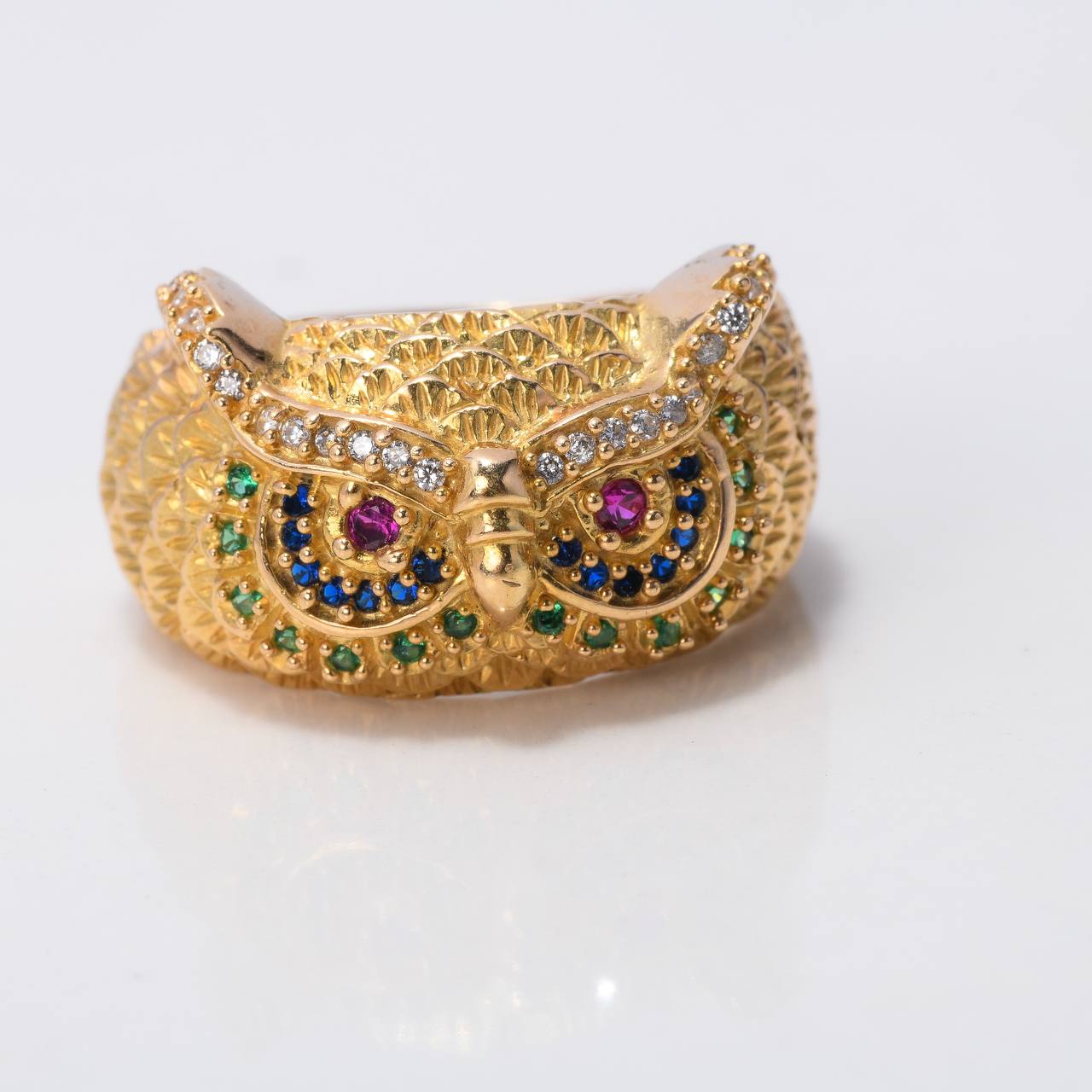 Anillo Buho 6.3gr / T8 / Circones Colores Oro Amarillo $
