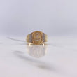 Anillo Ancla 8.5gr / T9 3/4 / Circones Blancos Dos Oros Amarillo Blanco $