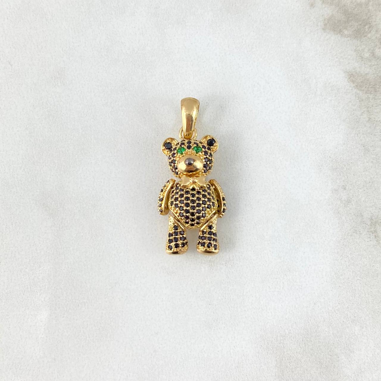 Dije Oso Articulado Pardo 5.8gr / 3.2cm / Circones Negros Verdes Oro Amarillo