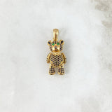 Dije Oso Articulado Pardo 5.8gr / 3.2cm / Circones Negros Verdes Oro Amarillo