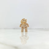 Dije Oso Articulado 4.15gr / 2.5cm / Circones Blancos Ojos Negros Oro Amarillo 18K ©
