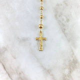 Rosario Virgen Milagrosa 9.45gr / 60cm / 5-4mm Bolas Lisas Oro Amarillo