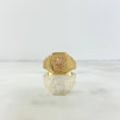 Anillo Corona RX 3.7gr / T11 / Rectangulo Texturizado Dos Oros Amarillo Rosa