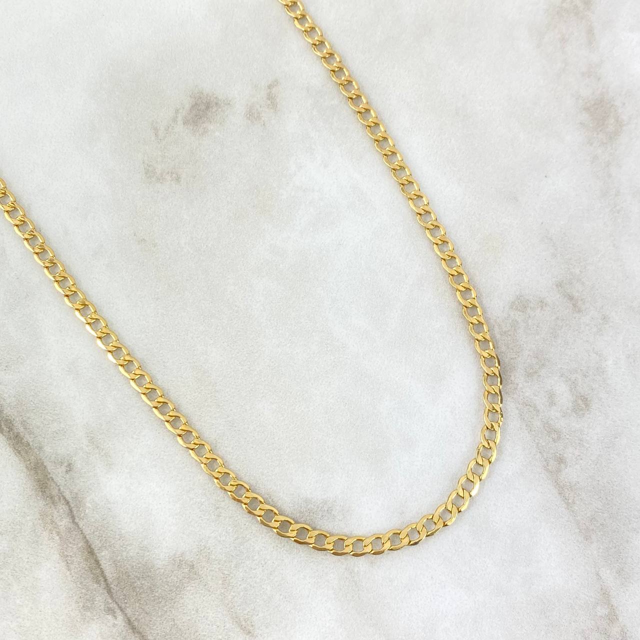 Cadena Cubana 6.15gr / 60cm / 3.5mm Oro Amarillo +0