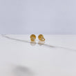 Topos Corazón 0.55gr / Circones Blancos Oro Amarillo $
