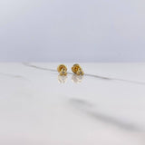 Topos Trio De Bolas 0.7gr / Circon Blanco Oro Amarillo $
