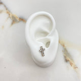 Topos Cruz 2gr / Circones Blancos Oro Blanco $