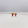 Topos Bisel 0.5gr / Circon Fucsia Oro Amarillo $