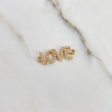 Herraje Love 1.45gr / 2.3cm / Circones Blancos Oro Amarillo $