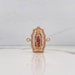 Herraje Virgen de Guadalupe 4.35gr / 2.5cm / Circones Verdes Fucsias Blancos Oro Rosa $
