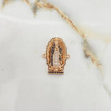 Herraje Virgen de Guadalupe 9.4gr / 3.5cm / Circones Blancos Negros Oro Rosa $