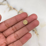Herraje San Benito Tambor 0.35gr / 0.8cm / Troquelado Oro Amarillo $