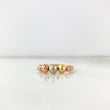 Anillo Tres Esferas 1.9gr / T8 / 5mm Bolas Diamantadas Tres Oros